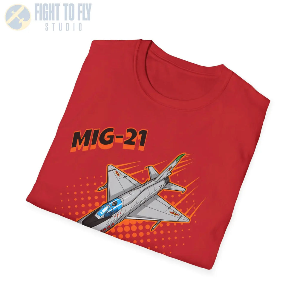 MiG-21 Comic Style T-Shirt - Pilot gifts - WWII warbird t-shirt