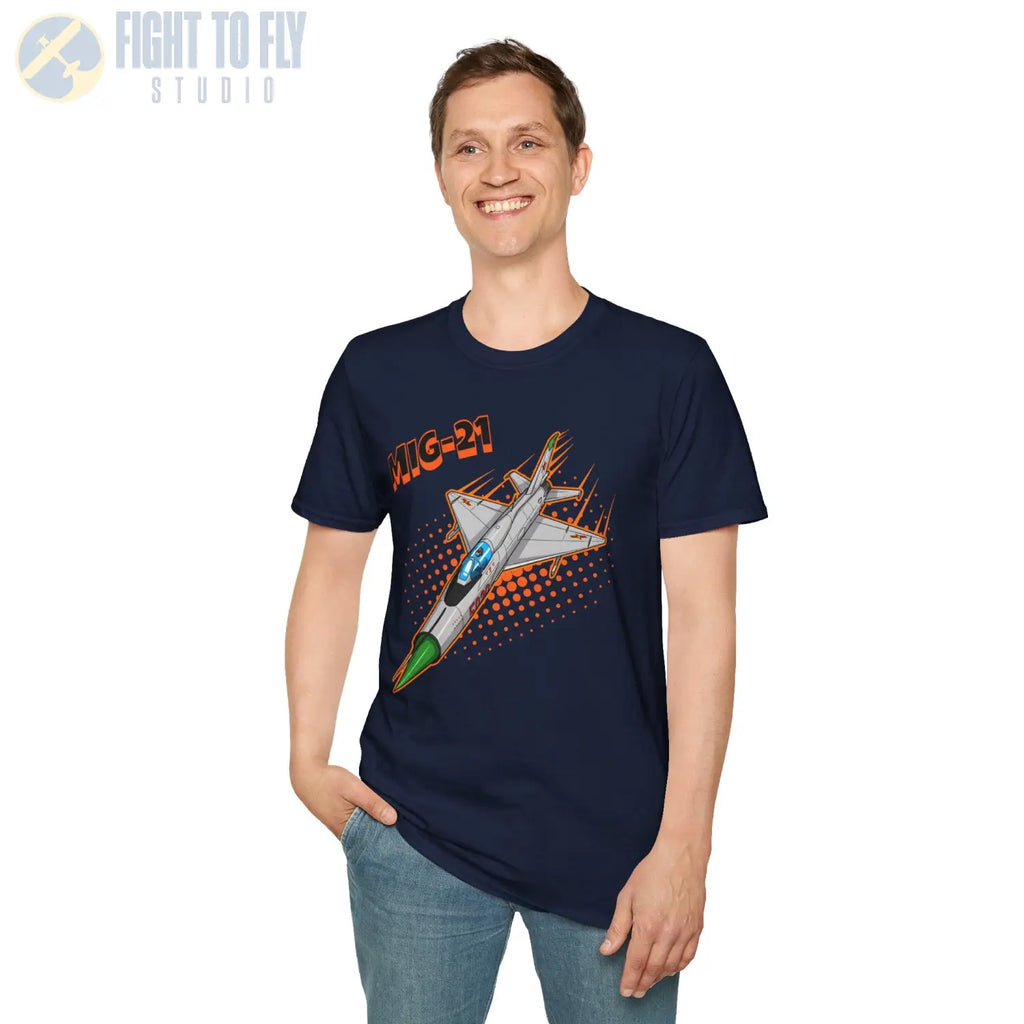 MiG-21 Comic Style T-Shirt - Pilot gifts - WWII warbird t-shirt