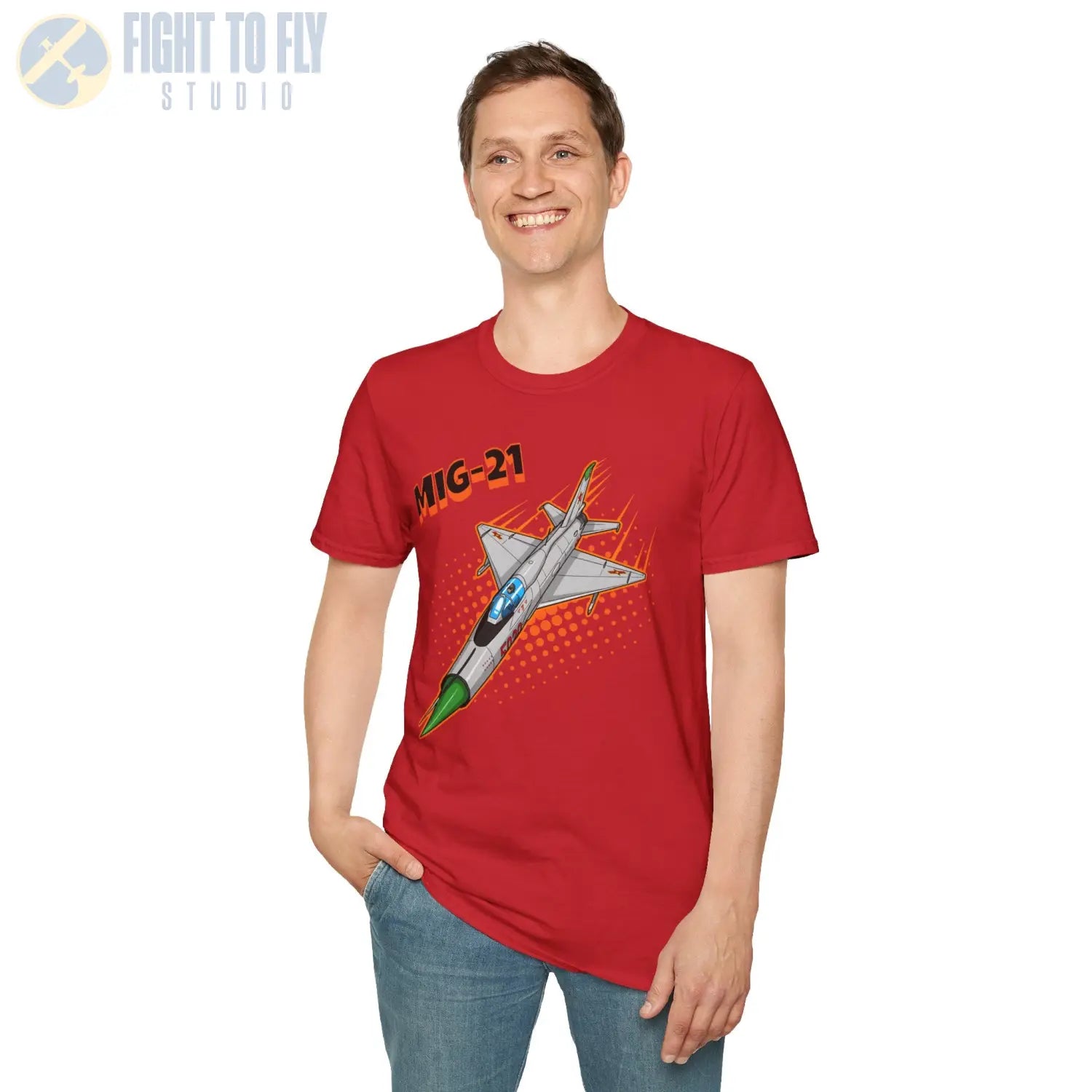 MiG-21 Comic Style T-Shirt - Pilot gifts - WWII warbird t-shirt