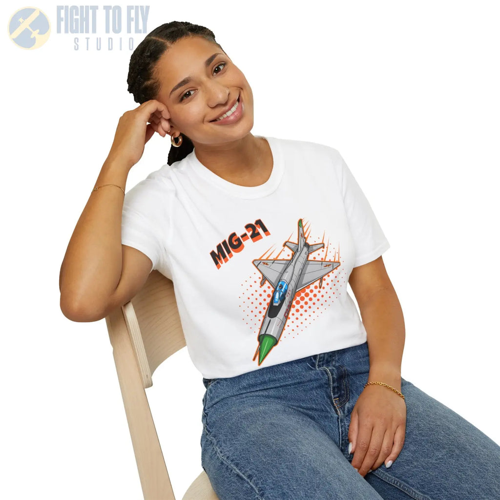 MiG-21 Comic Style T-Shirt - Pilot gifts - WWII warbird t-shirt