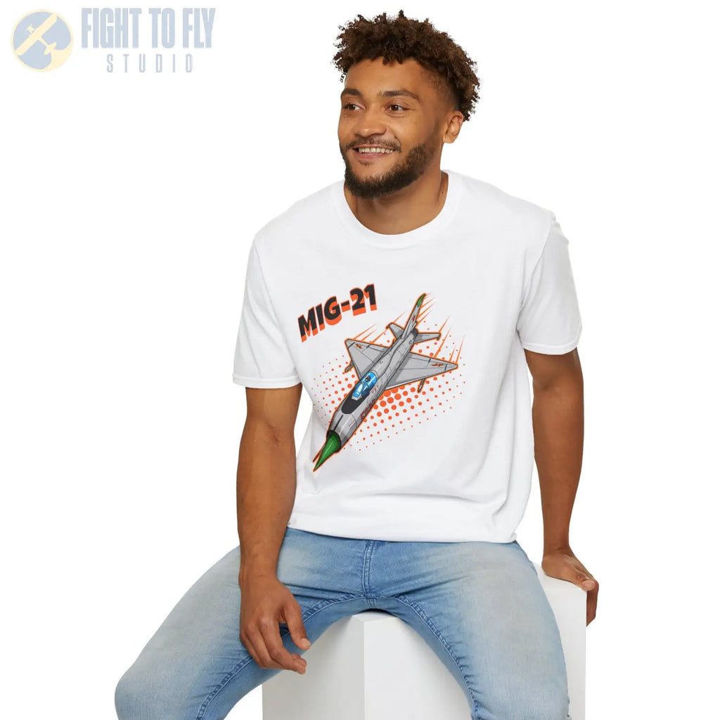 MiG-21 Comic Style T-Shirt - Pilot gifts - WWII warbird t-shirt