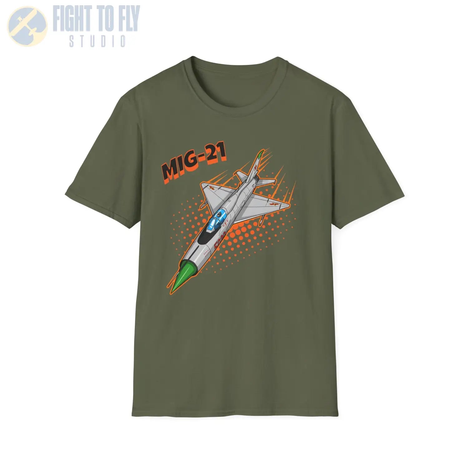 MiG-21 Comic Style T-Shirt - Pilot gifts - WWII warbird t-shirt