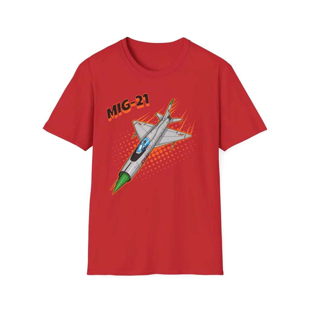 MiG-21 Comic Style T-Shirt - Pilot gifts - WWII warbird t-shirt
