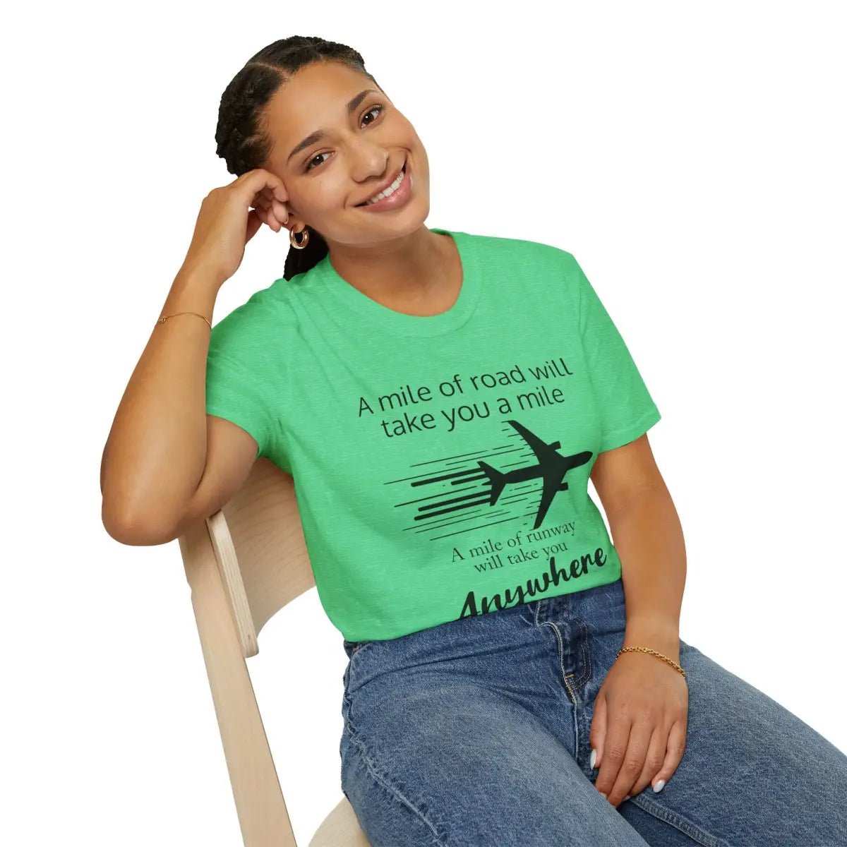 Mile of Runway - T-Shirt - Pilot gifts - WWII warbird t-shirt