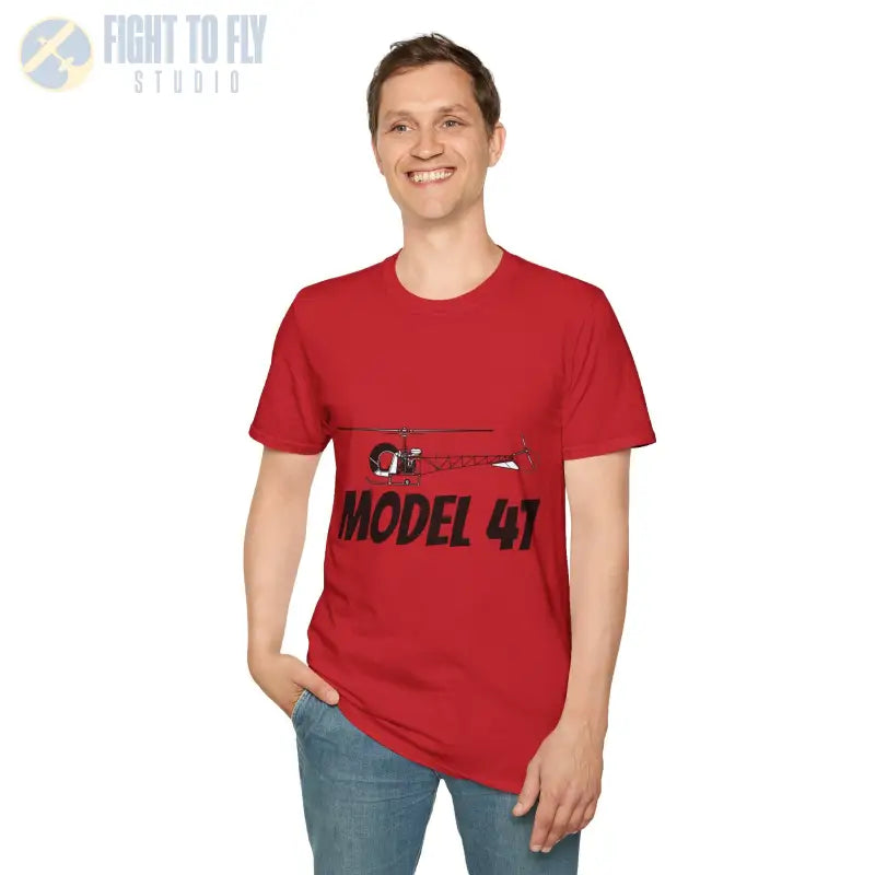 Model 47 Side Profile T-Shirt – Classic Bubble Canopy Helicopter Tee - Pilot gifts - WWII warbird t-shirt