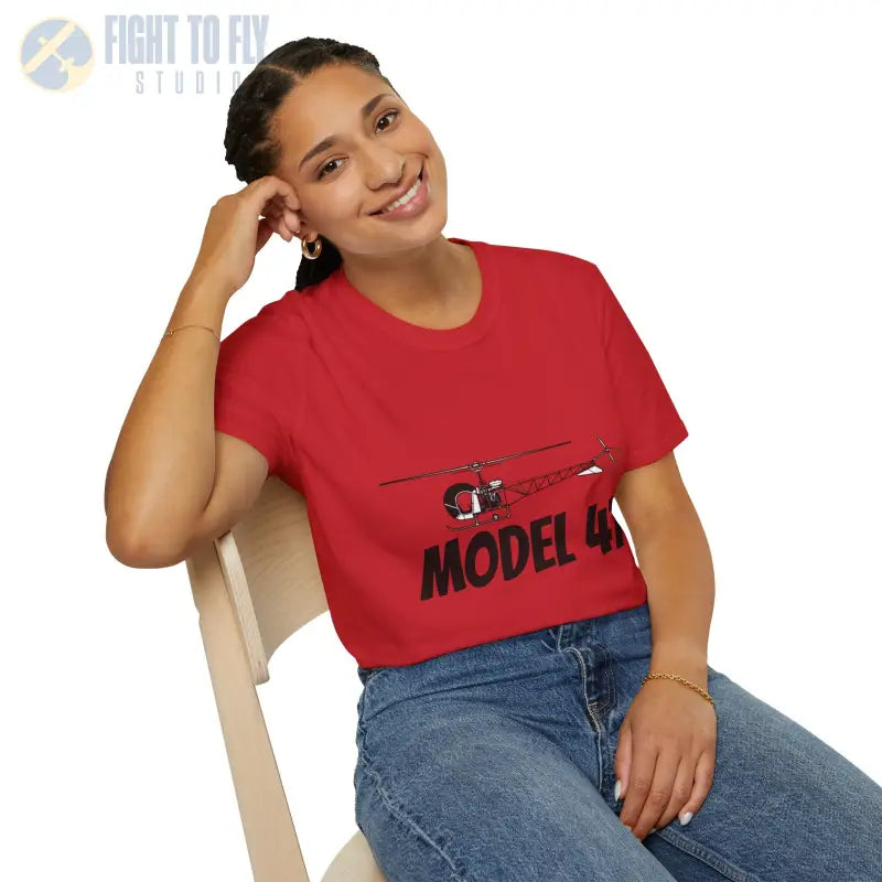 Model 47 Side Profile T-Shirt – Classic Bubble Canopy Helicopter Tee - Pilot gifts - WWII warbird t-shirt