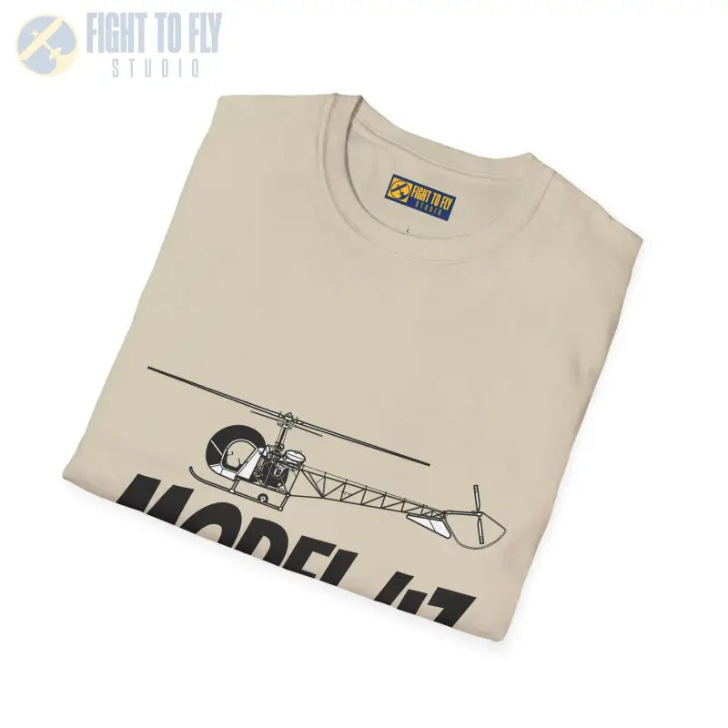 Model 47 Side Profile T-Shirt – Classic Bubble Canopy Helicopter Tee - Pilot gifts - WWII warbird t-shirt