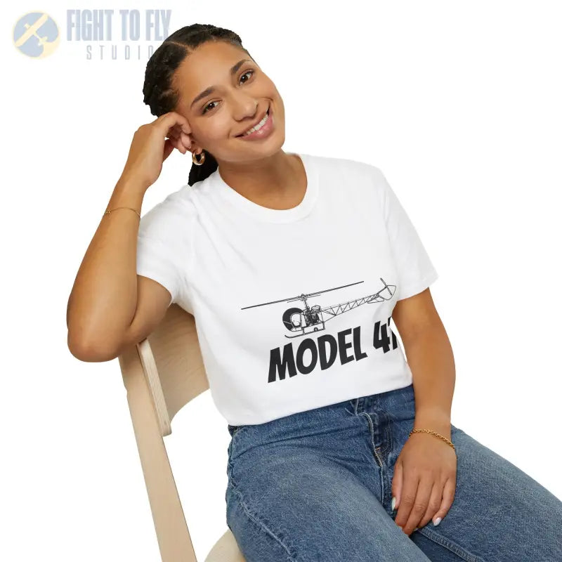 Model 47 Side Profile T-Shirt - Pilot gifts - WWII warbird t-shirt