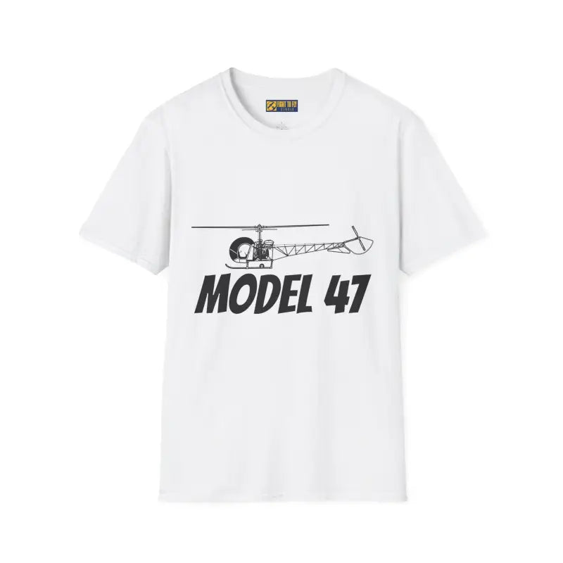 Model 47 Side Profile T-Shirt – Classic Bubble Canopy Helicopter Tee - Pilot gifts - WWII warbird t-shirt