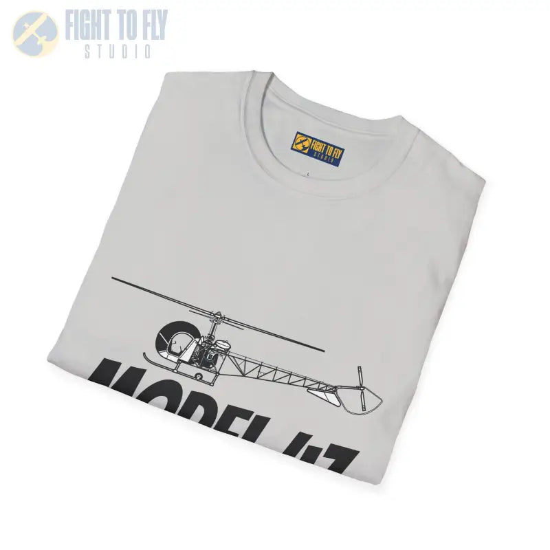 Model 47 Side Profile T-Shirt – Classic Bubble Canopy Helicopter Tee - Pilot gifts - WWII warbird t-shirt