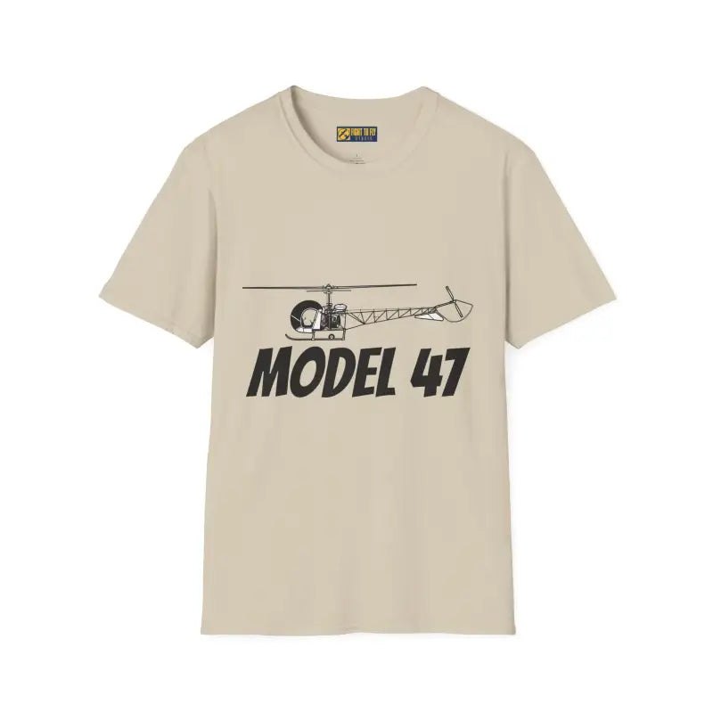 Model 47 Side Profile T-Shirt – Classic Bubble Canopy Helicopter Tee - Pilot gifts - WWII warbird t-shirt