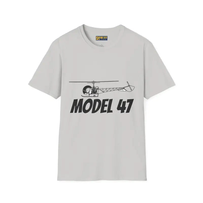 Model 47 Side Profile T-Shirt – Classic Bubble Canopy Helicopter Tee - Pilot gifts - WWII warbird t-shirt