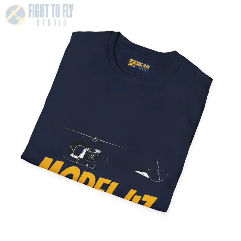 Model 47 Side Profile T-Shirt – Classic Bubble Canopy Helicopter Tee - Pilot gifts - WWII warbird t-shirt