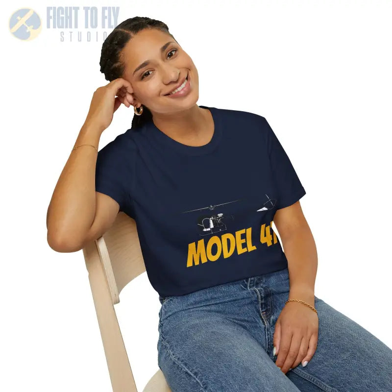 Model 47 Side Profile T-Shirt – Classic Bubble Canopy Helicopter Tee - Pilot gifts - WWII warbird t-shirt