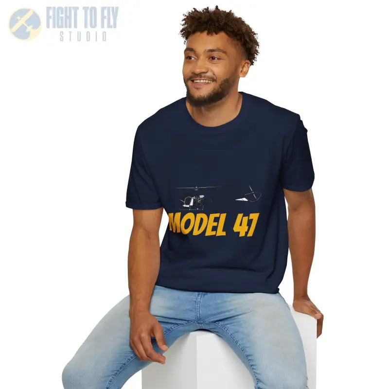 Model 47 Side Profile T-Shirt - Pilot gifts - WWII warbird t-shirt