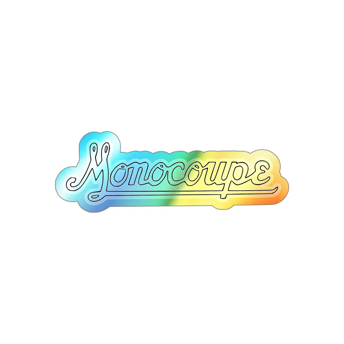Monocoupe Logo - Holographic Die-Cut Stickers - Paper products - Pilot gifts - WWII warbird t-shirt