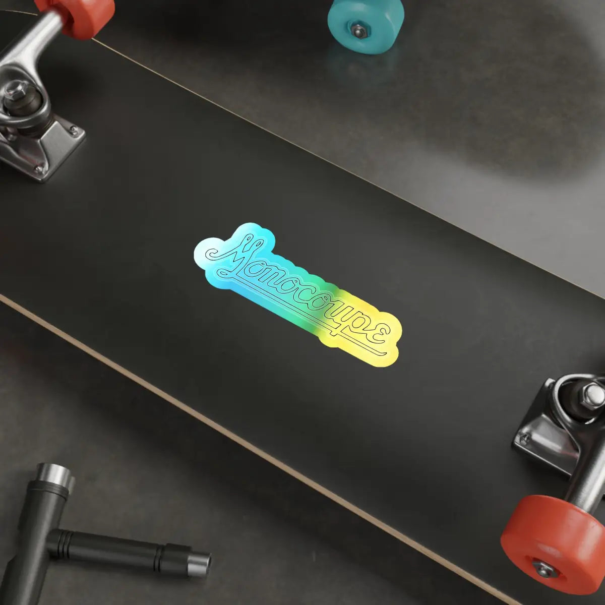 Monocoupe Logo - Holographic Die-Cut Stickers - Paper products - Pilot gifts - WWII warbird t-shirt