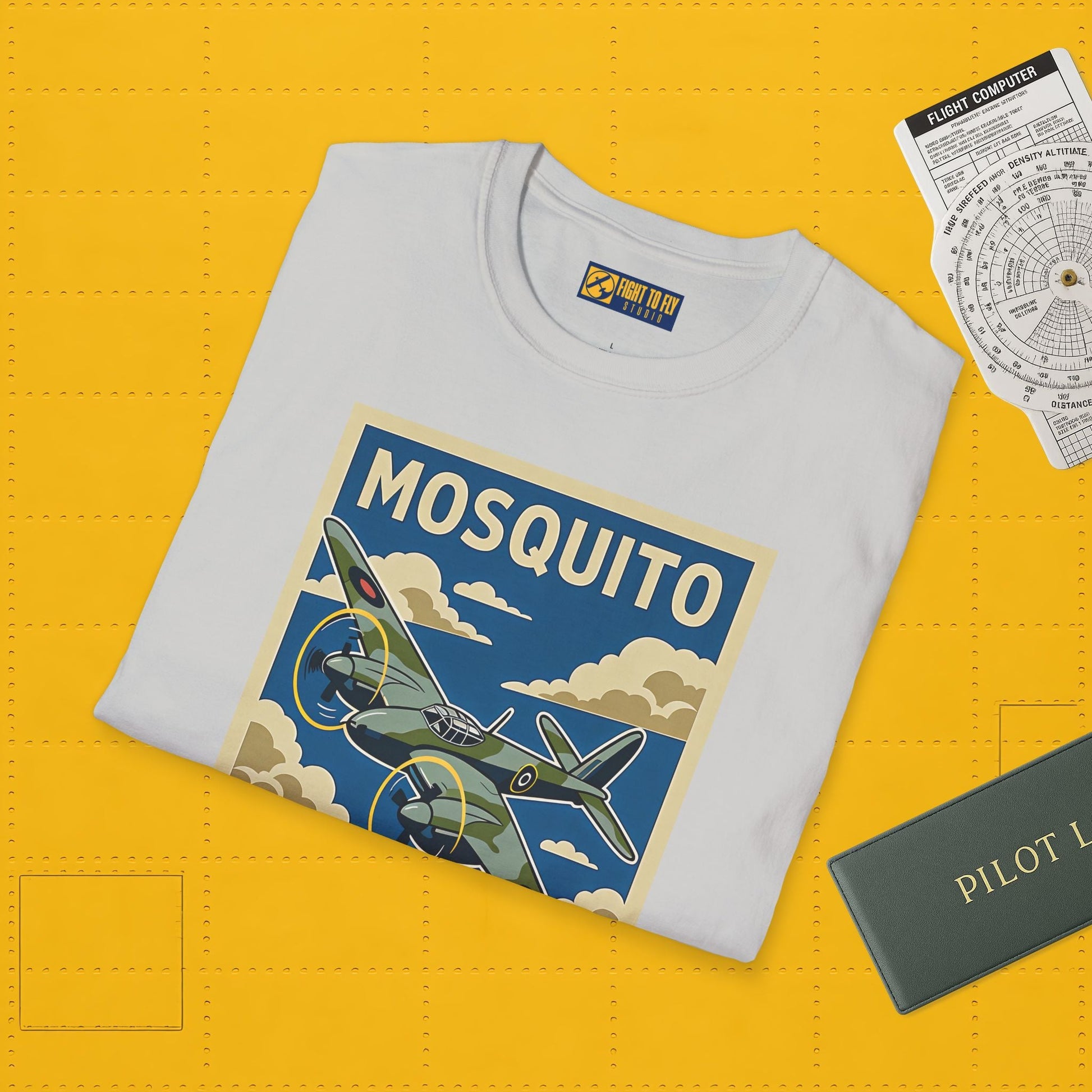 Mosquito Premium T Shirt – Twin Engine Wooden Wonder Full Graphic WWII Tee Pilot gifts warbird t shirt