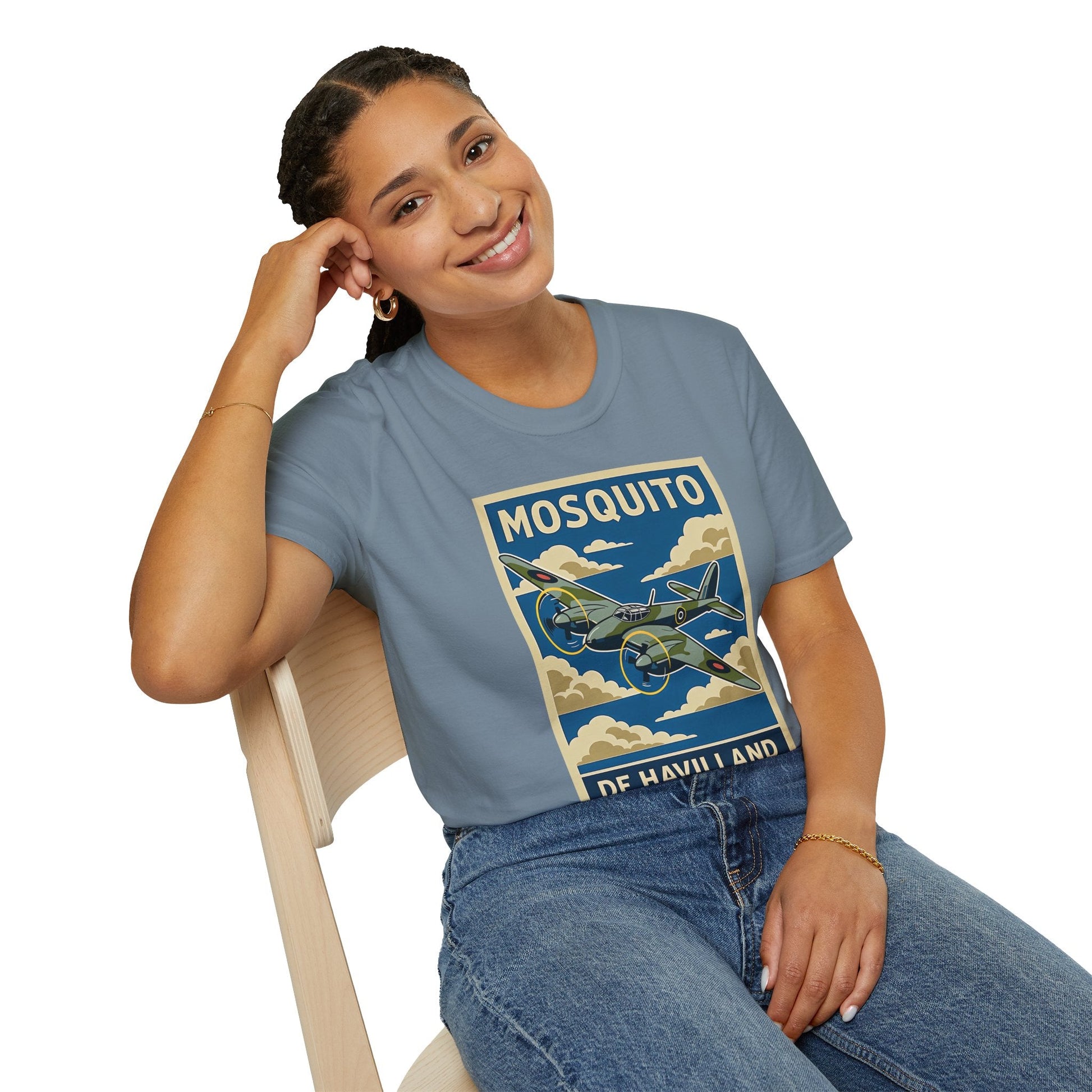 Mosquito Premium T Shirt – Twin Engine Wooden Wonder Full Graphic WWII Tee Pilot gifts warbird t shirt