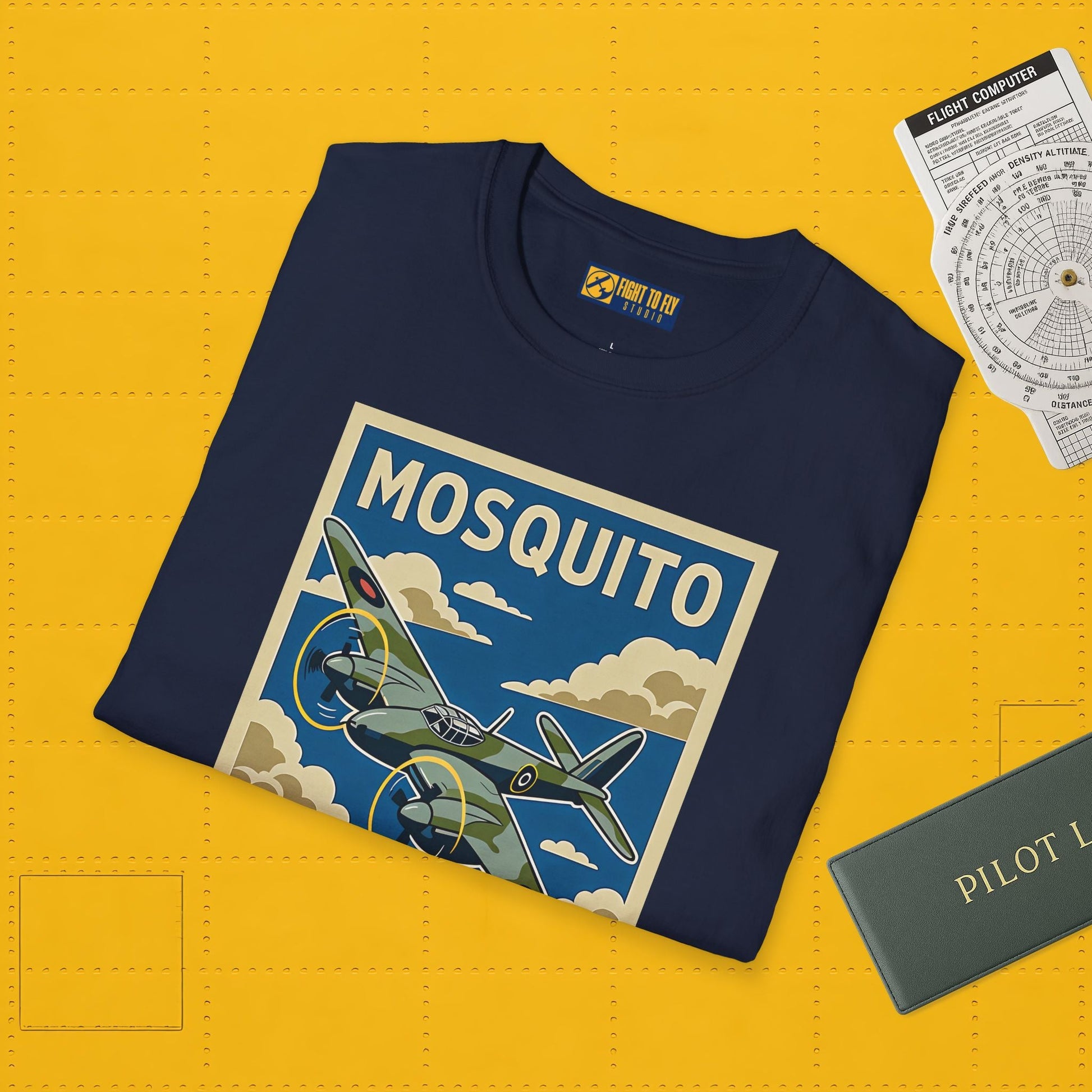 Mosquito Premium T Shirt – Twin Engine Wooden Wonder Full Graphic WWII Tee Pilot gifts warbird t shirt