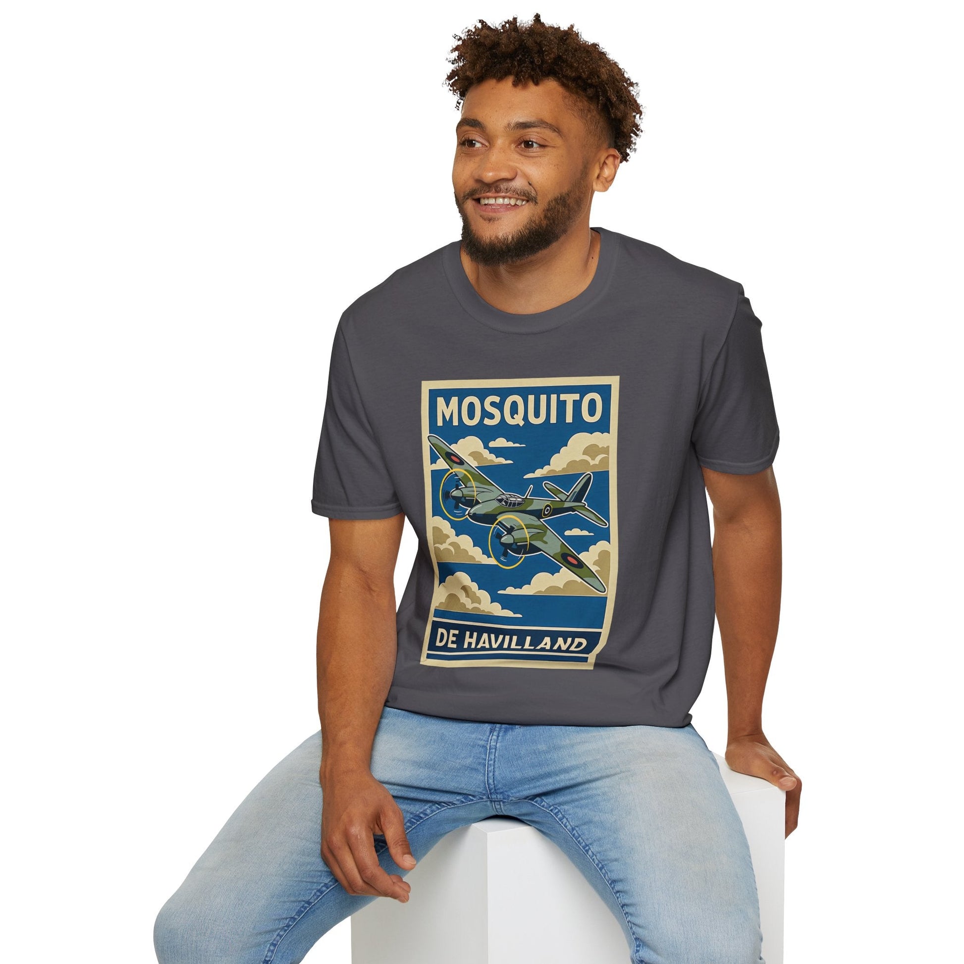 Mosquito Premium T Shirt – Twin Engine Wooden Wonder Full Graphic WWII Tee Pilot gifts warbird t shirt