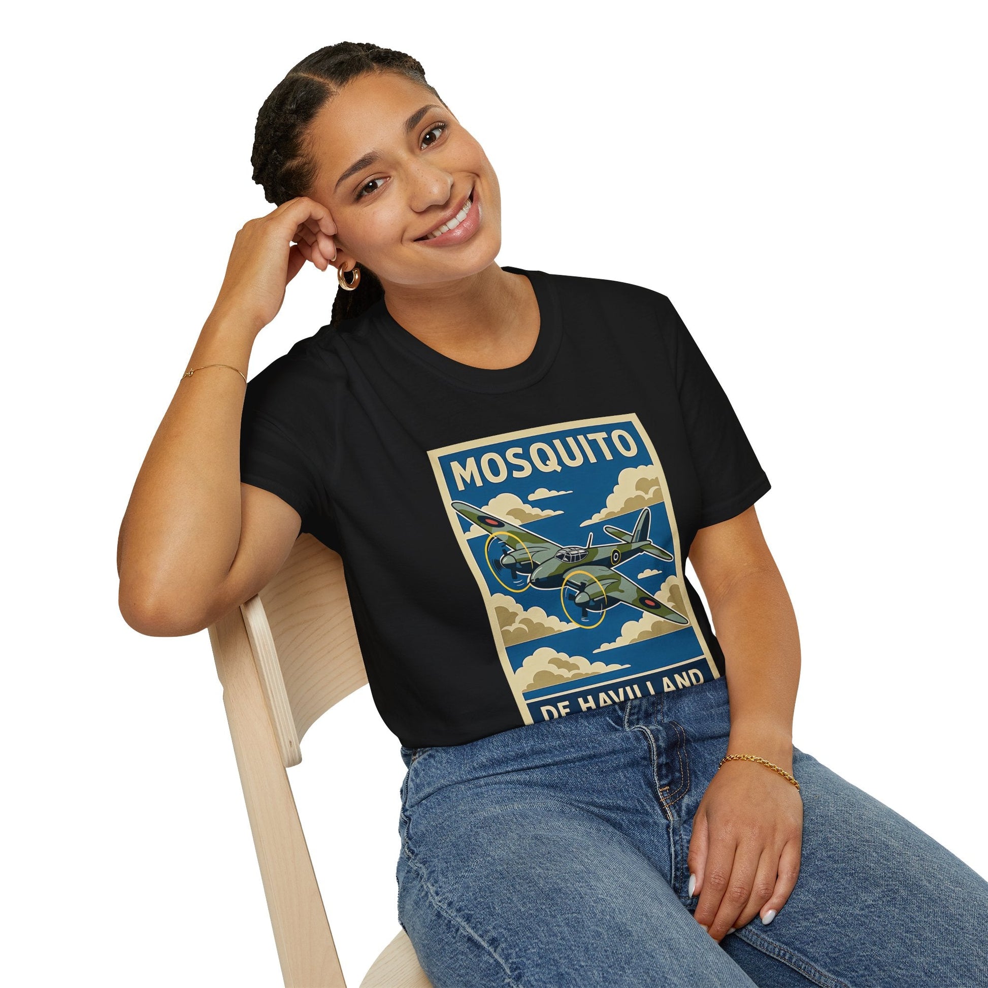 Mosquito Premium T Shirt – Twin Engine Wooden Wonder Full Graphic WWII Tee Pilot gifts warbird t shirt