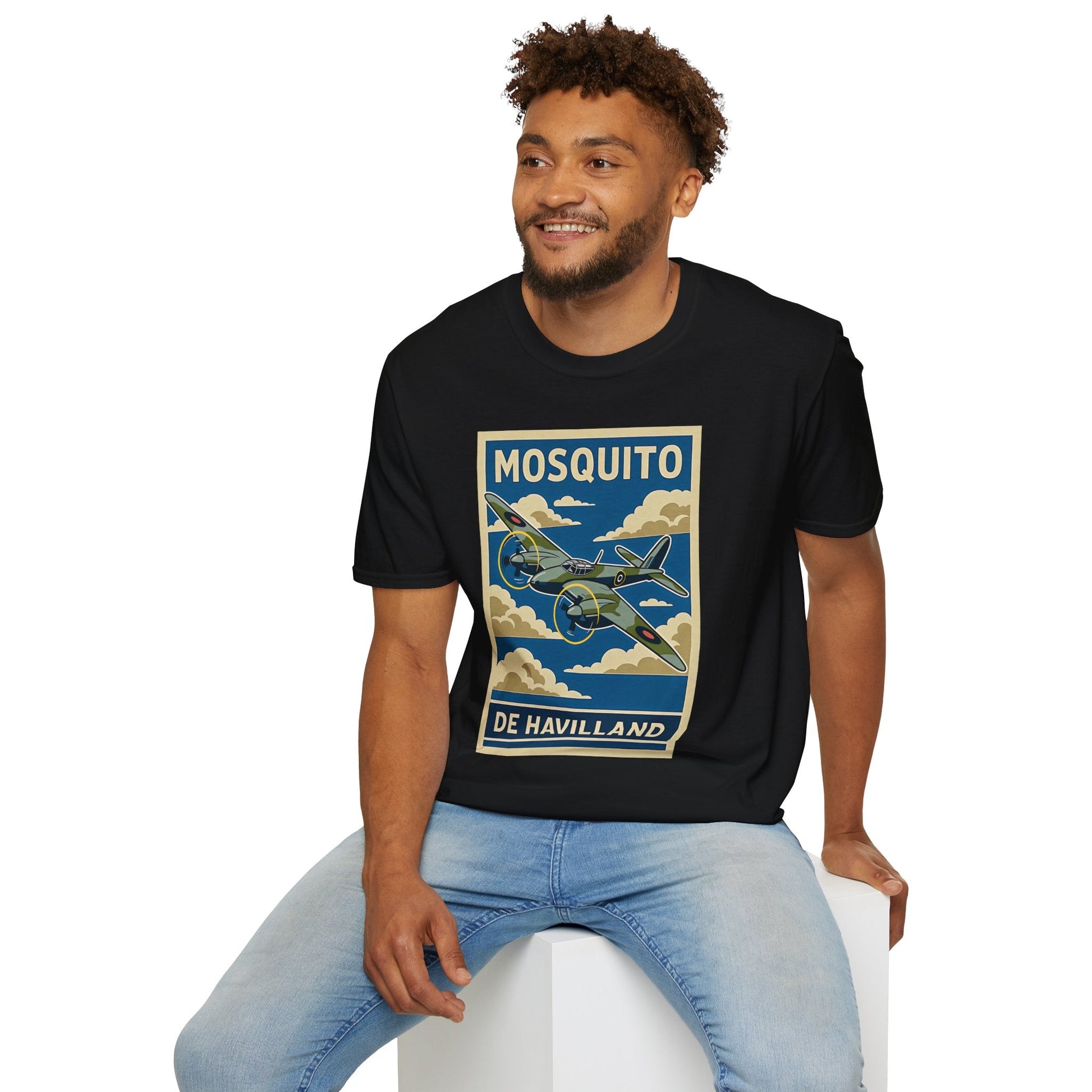 Mosquito Premium T Shirt – Twin Engine Wooden Wonder Full Graphic WWII Tee Pilot gifts warbird t shirt