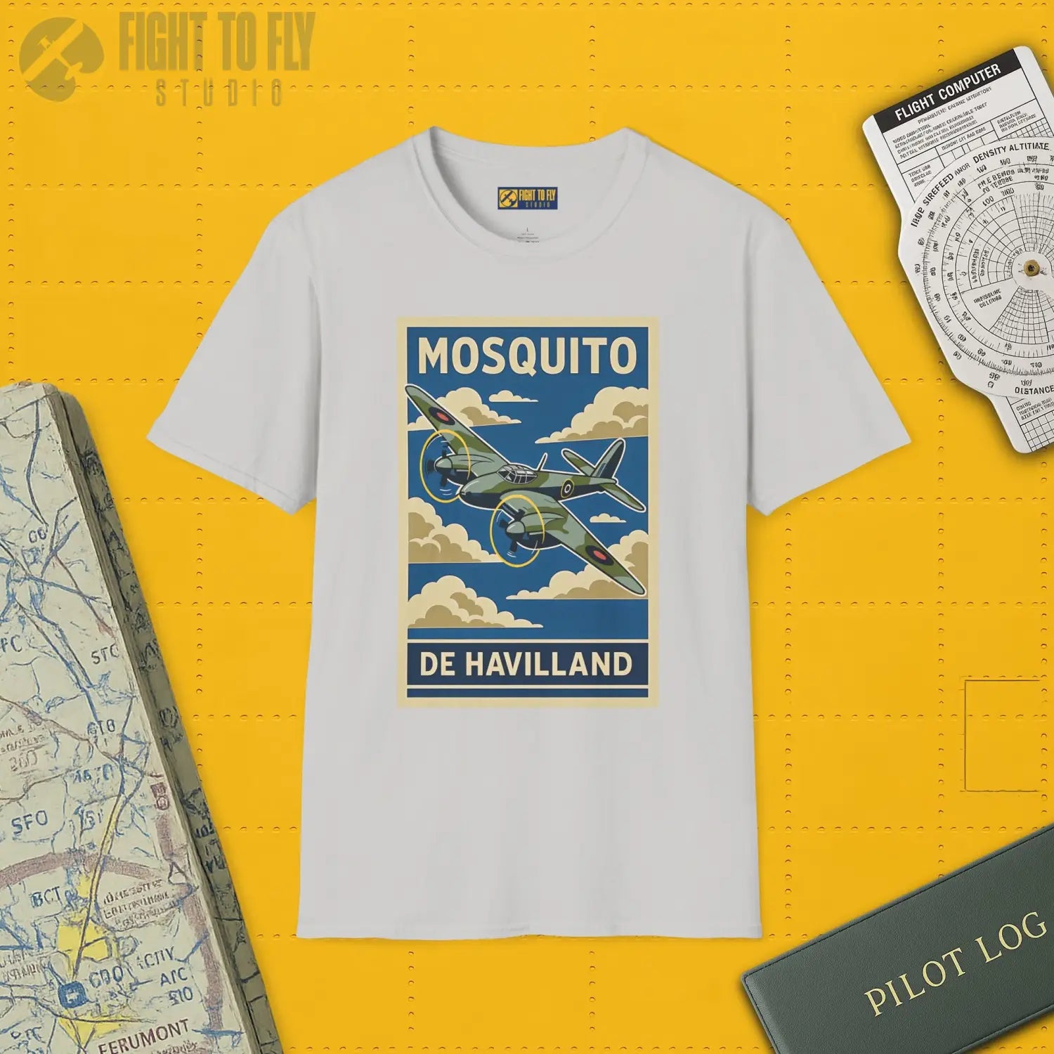 Dh.98 Mosquito Premium Full Graphic T-Shirt - Pilot gifts - WWII warbird t-shirt