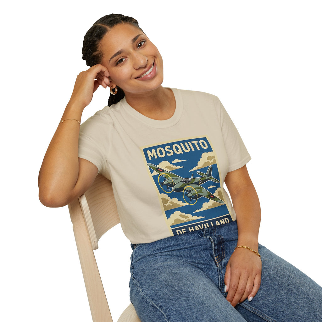 Mosquito Premium T Shirt – Twin Engine Wooden Wonder Full Graphic WWII Tee Pilot gifts warbird t shirt