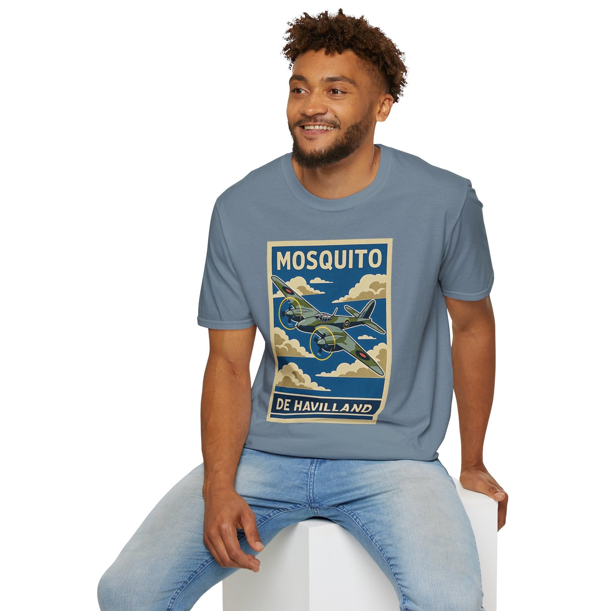 Mosquito Premium T Shirt – Twin Engine Wooden Wonder Full Graphic WWII Tee Pilot gifts warbird t shirt