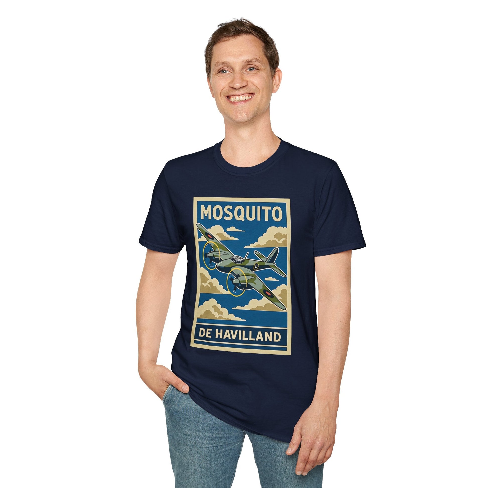 Mosquito Premium T Shirt – Twin Engine Wooden Wonder Full Graphic WWII Tee Pilot gifts warbird t shirt
