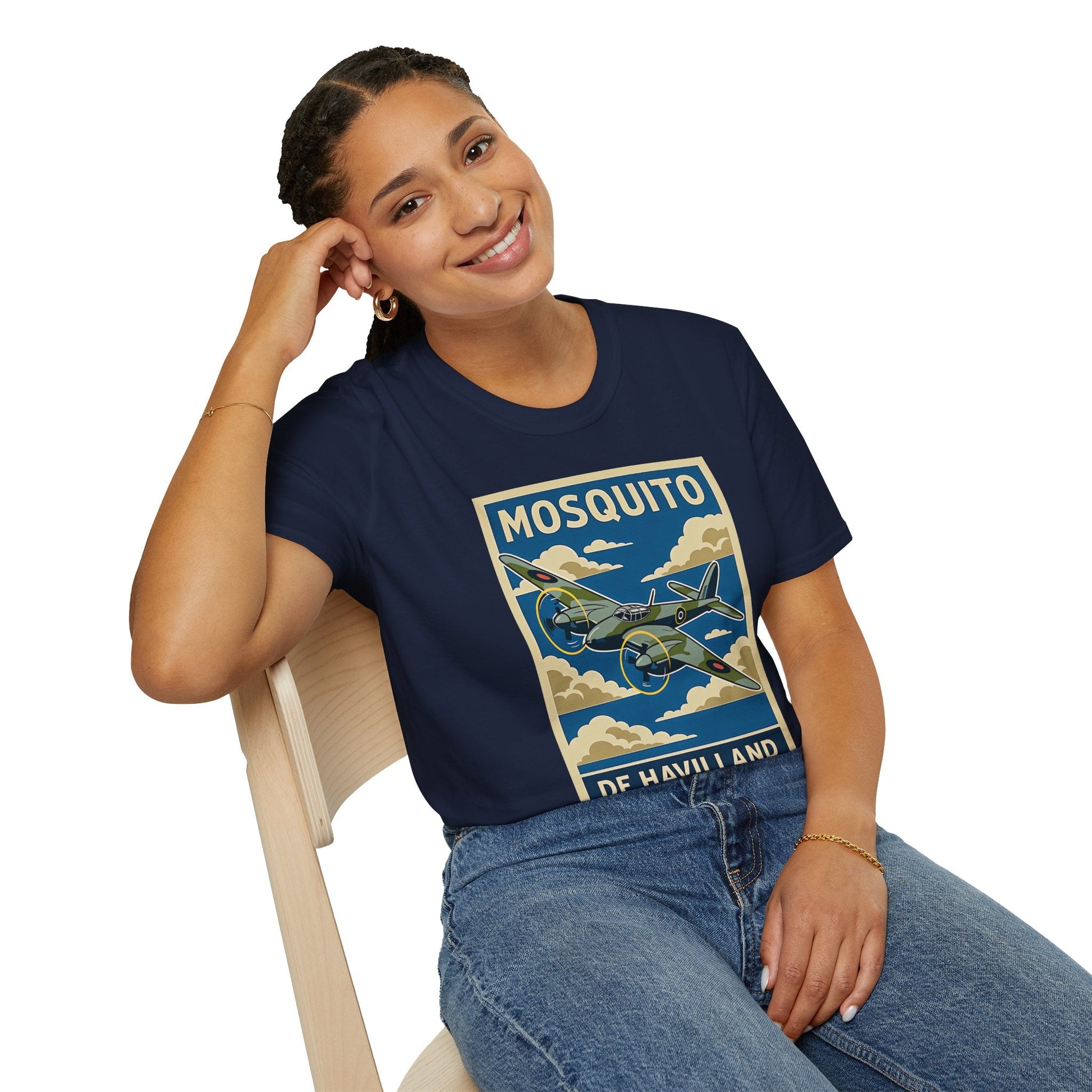 Mosquito Premium T Shirt – Twin Engine Wooden Wonder Full Graphic WWII Tee Pilot gifts warbird t shirt