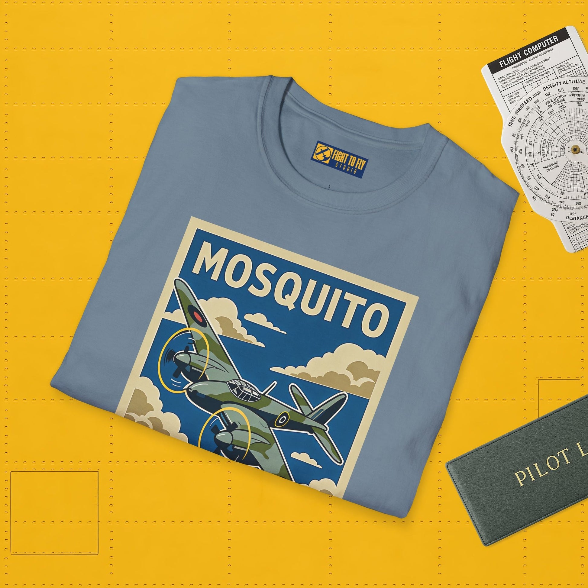 Mosquito Premium T Shirt – Twin Engine Wooden Wonder Full Graphic WWII Tee Pilot gifts warbird t shirt