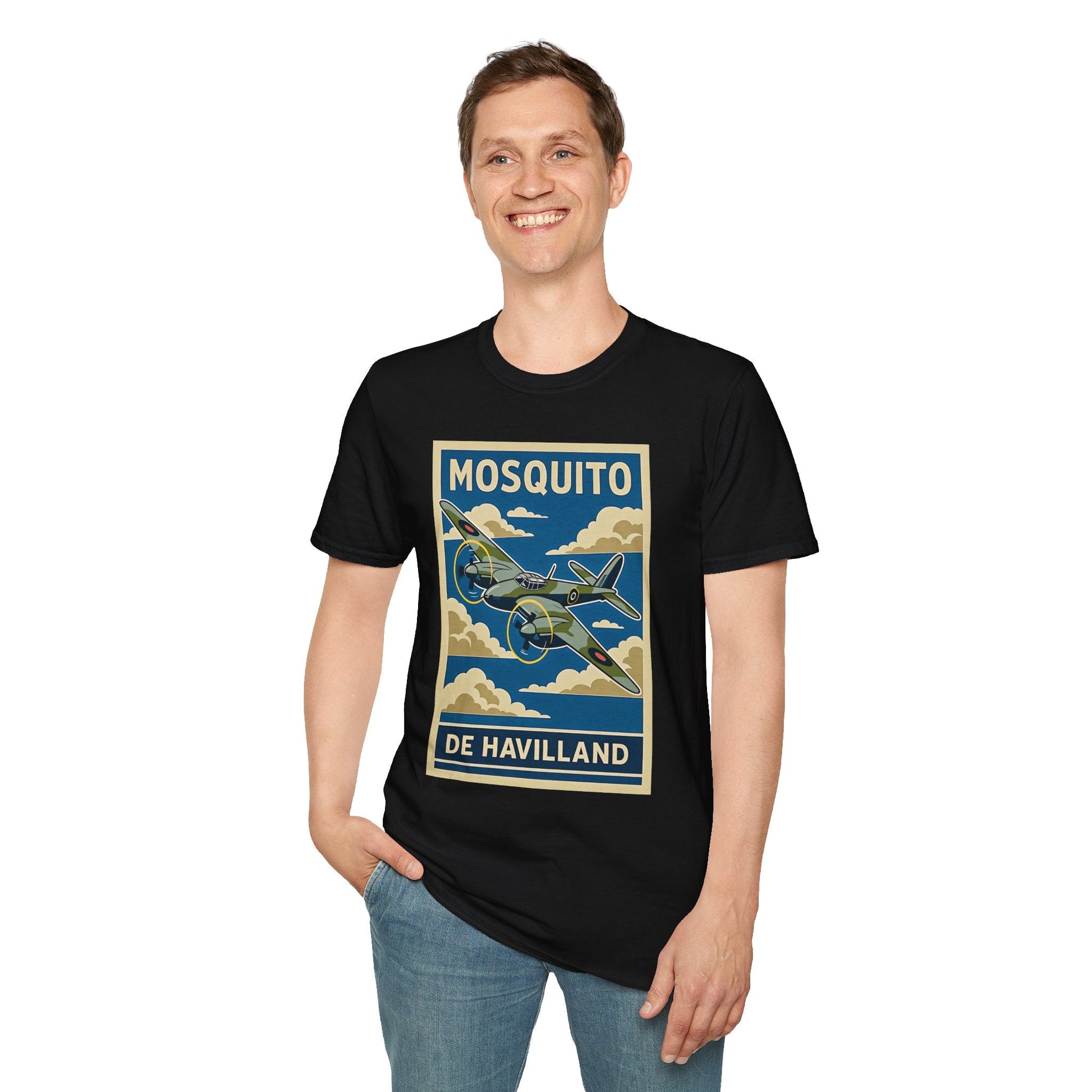 Mosquito Premium T Shirt – Twin Engine Wooden Wonder Full Graphic WWII Tee Pilot gifts warbird t shirt