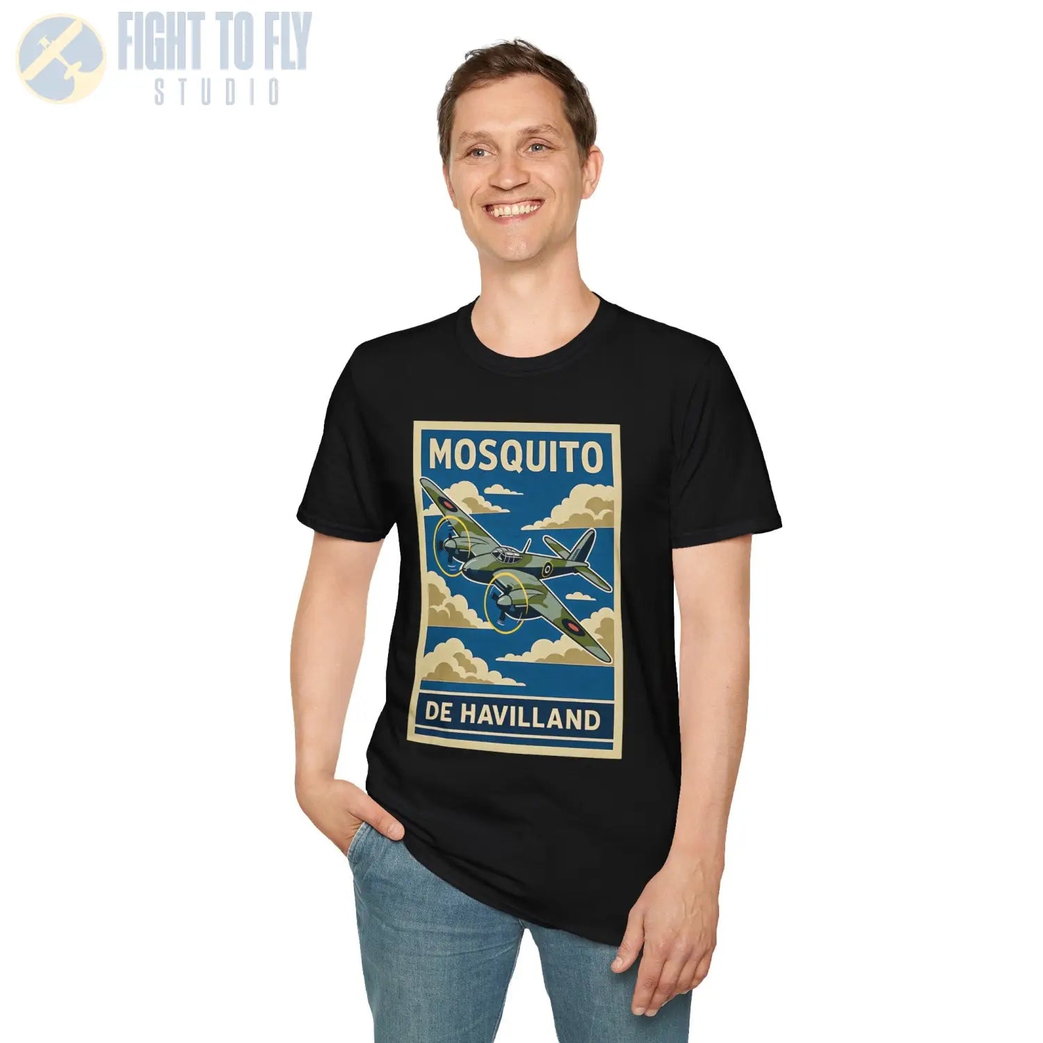Dh.98 Mosquito Premium Full Graphic T-Shirt - Pilot gifts - WWII warbird t-shirt
