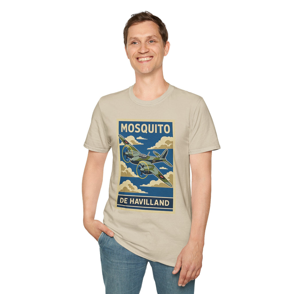Mosquito Premium T Shirt – Twin Engine Wooden Wonder Full Graphic WWII Tee Pilot gifts warbird t shirt