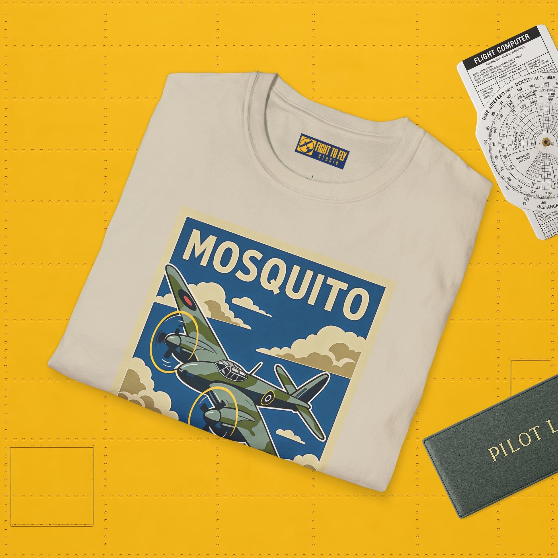 Mosquito Premium T Shirt – Twin Engine Wooden Wonder Full Graphic WWII Tee Pilot gifts warbird t shirt