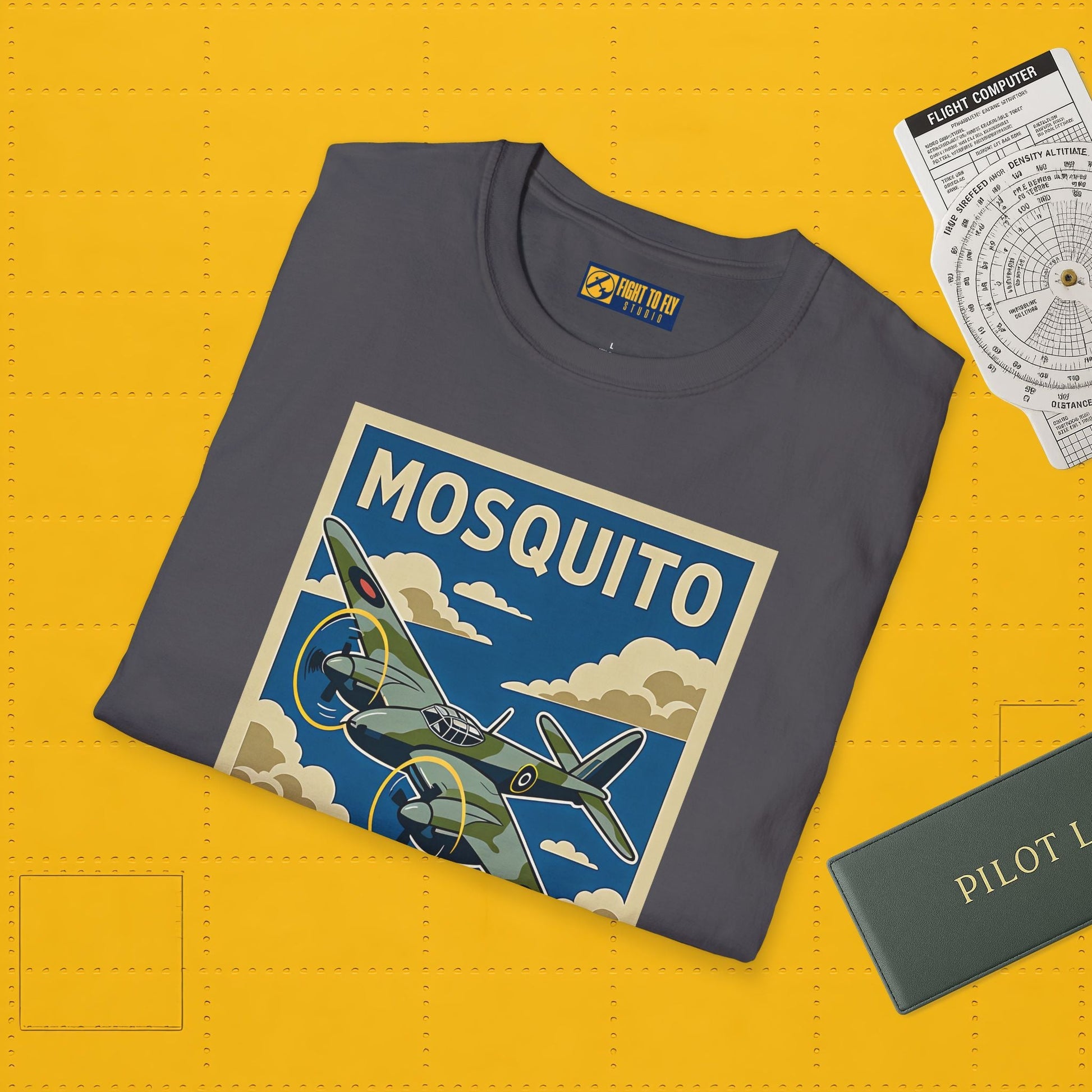 Mosquito Premium T Shirt – Twin Engine Wooden Wonder Full Graphic WWII Tee Pilot gifts warbird t shirt