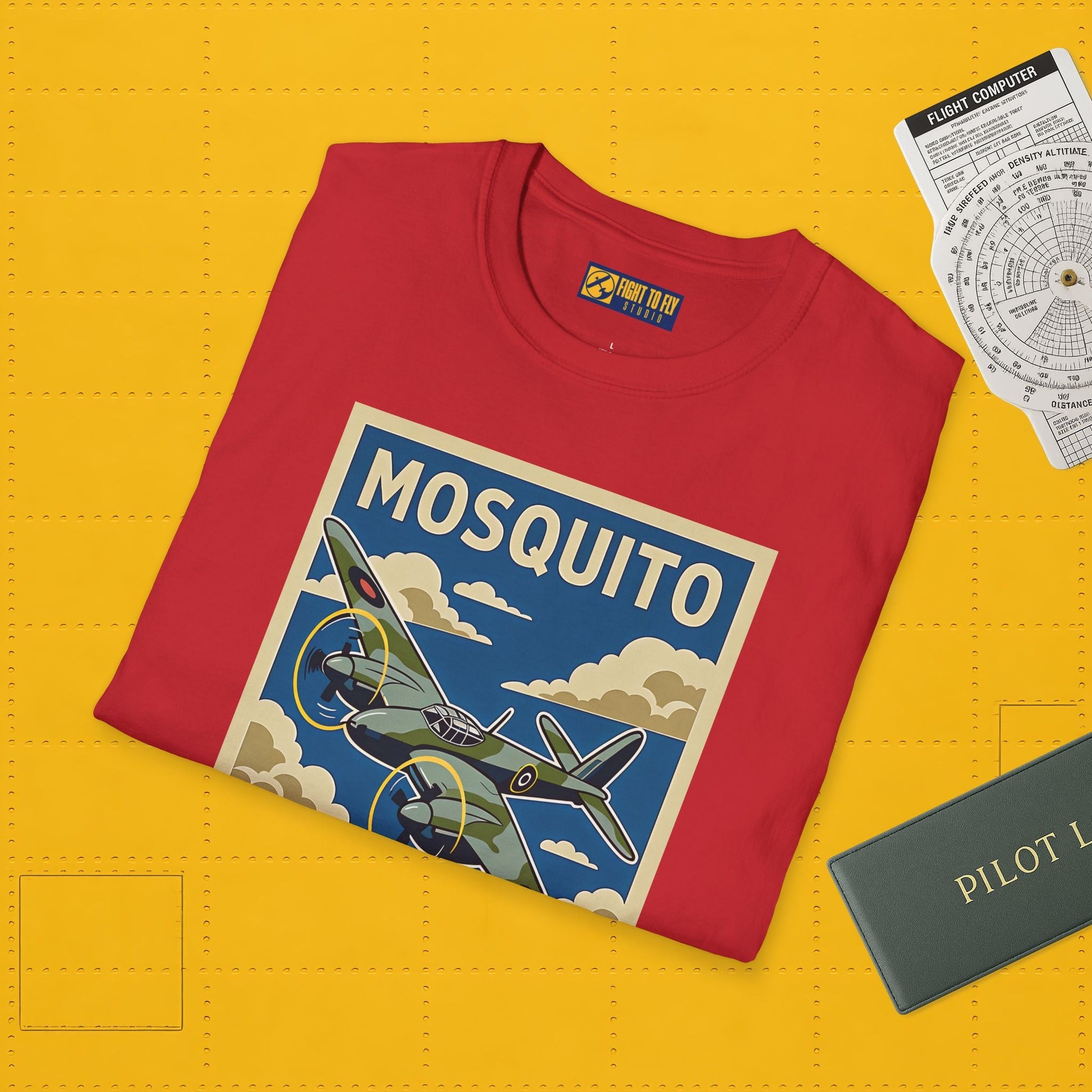 Mosquito Premium T Shirt – Twin Engine Wooden Wonder Full Graphic WWII Tee Pilot gifts warbird t shirt