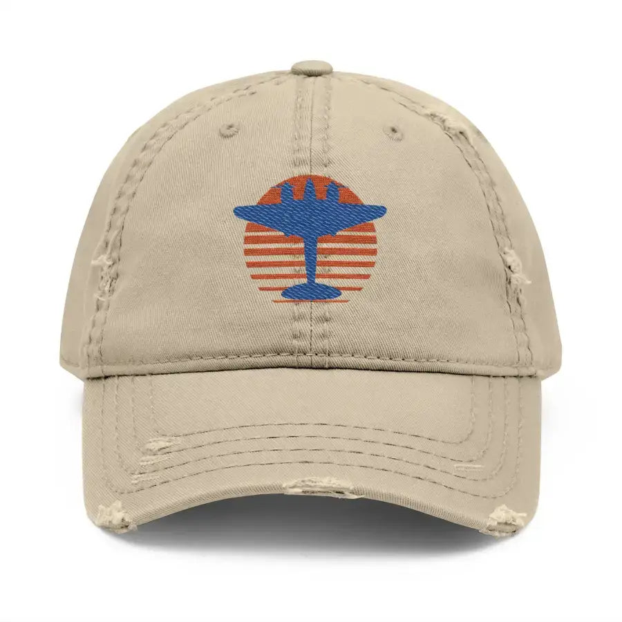 Mosquito - Top Helicopter Distressed Hat (Embroidery)