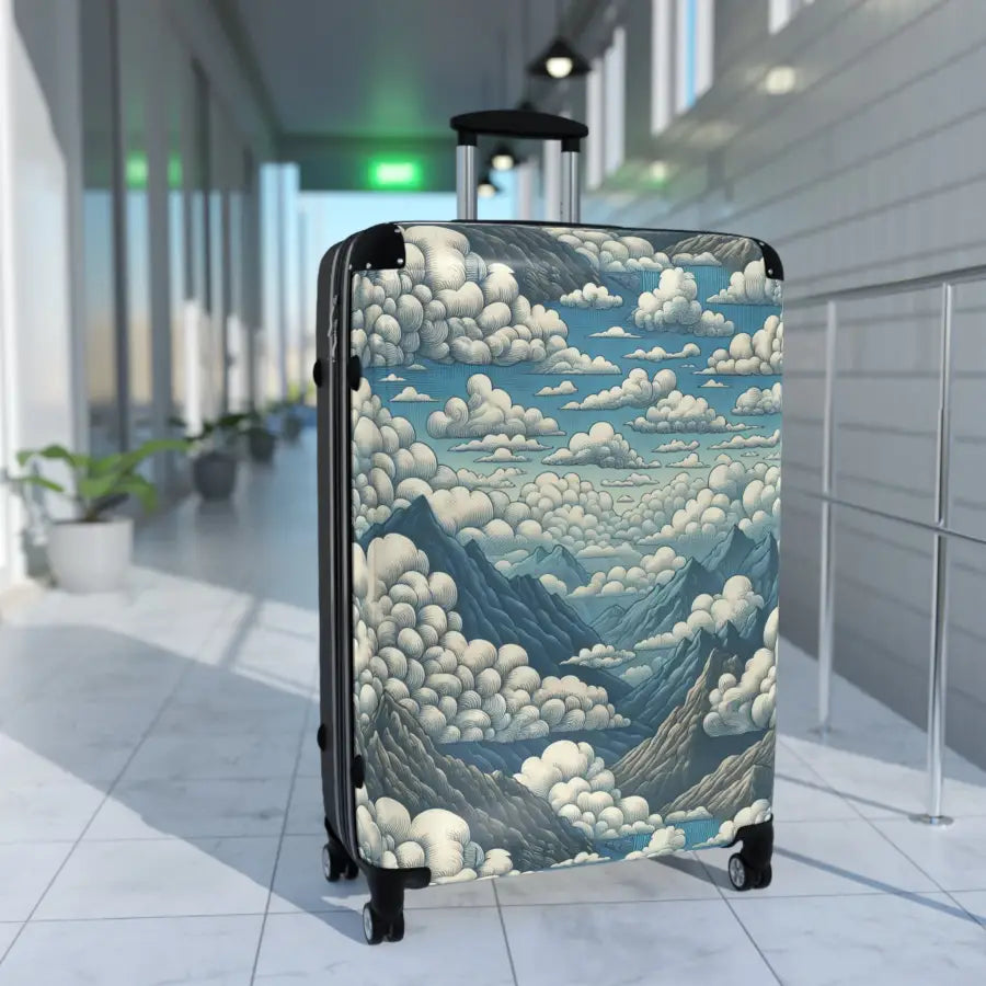 Mountain Cloud Design Suitcase - Stylish Travel Luggage for Adventurers - Bags - Gifts pilots - Aviation apparel