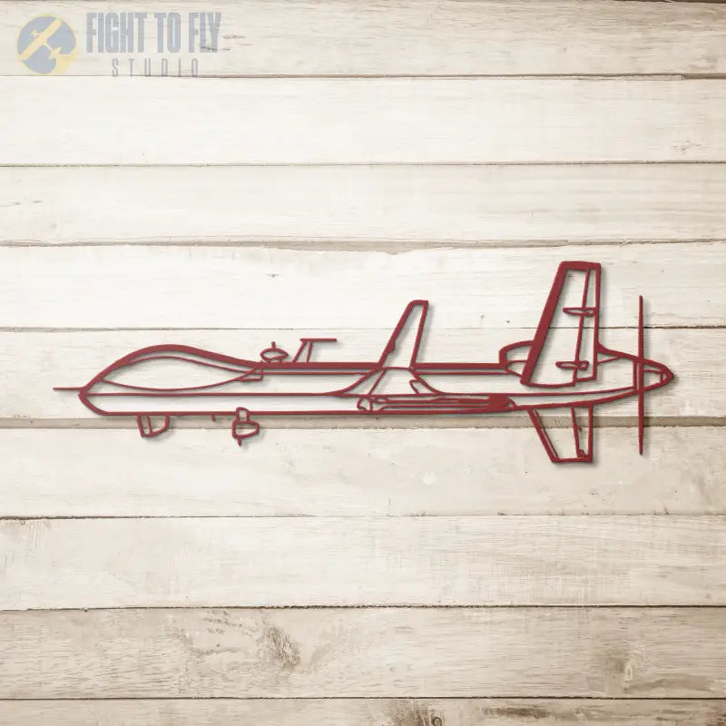MQ-9 Die Cut Metal Wall Art - Sign - Pilot gifts - WWII warbird t-shirt