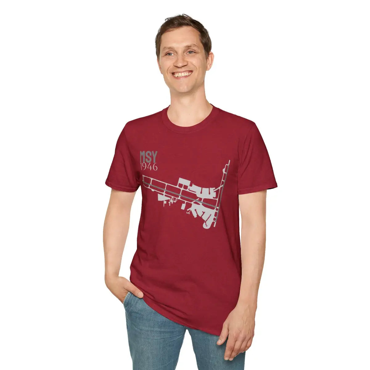 MSY Louis Armstrong New Orleans International - 1946 - Tee - T-Shirt - Gifts for pilots - Aviation apparel