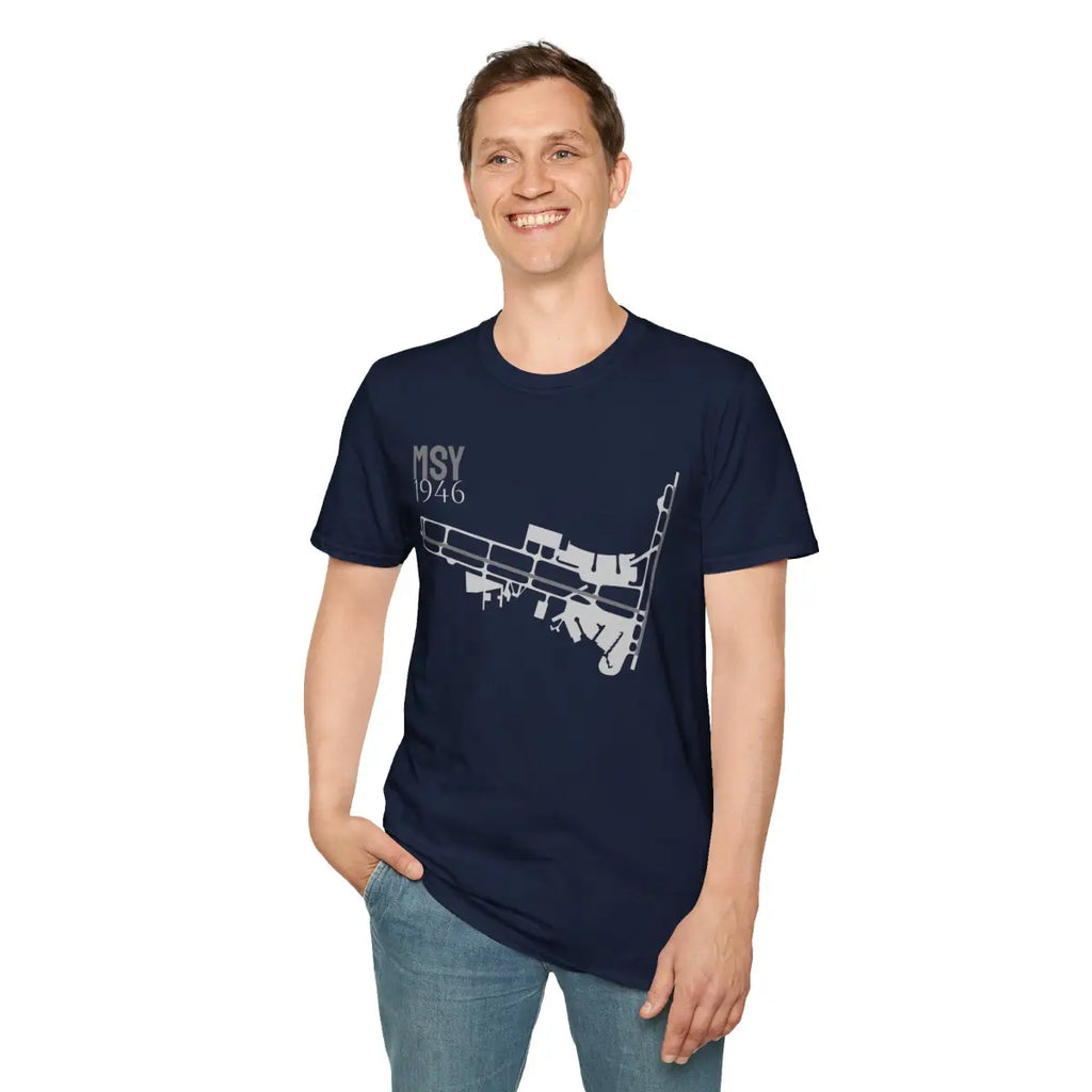 MSY Louis Armstrong New Orleans International - 1946 - Tee - T-Shirt - Gifts for pilots - Aviation apparel