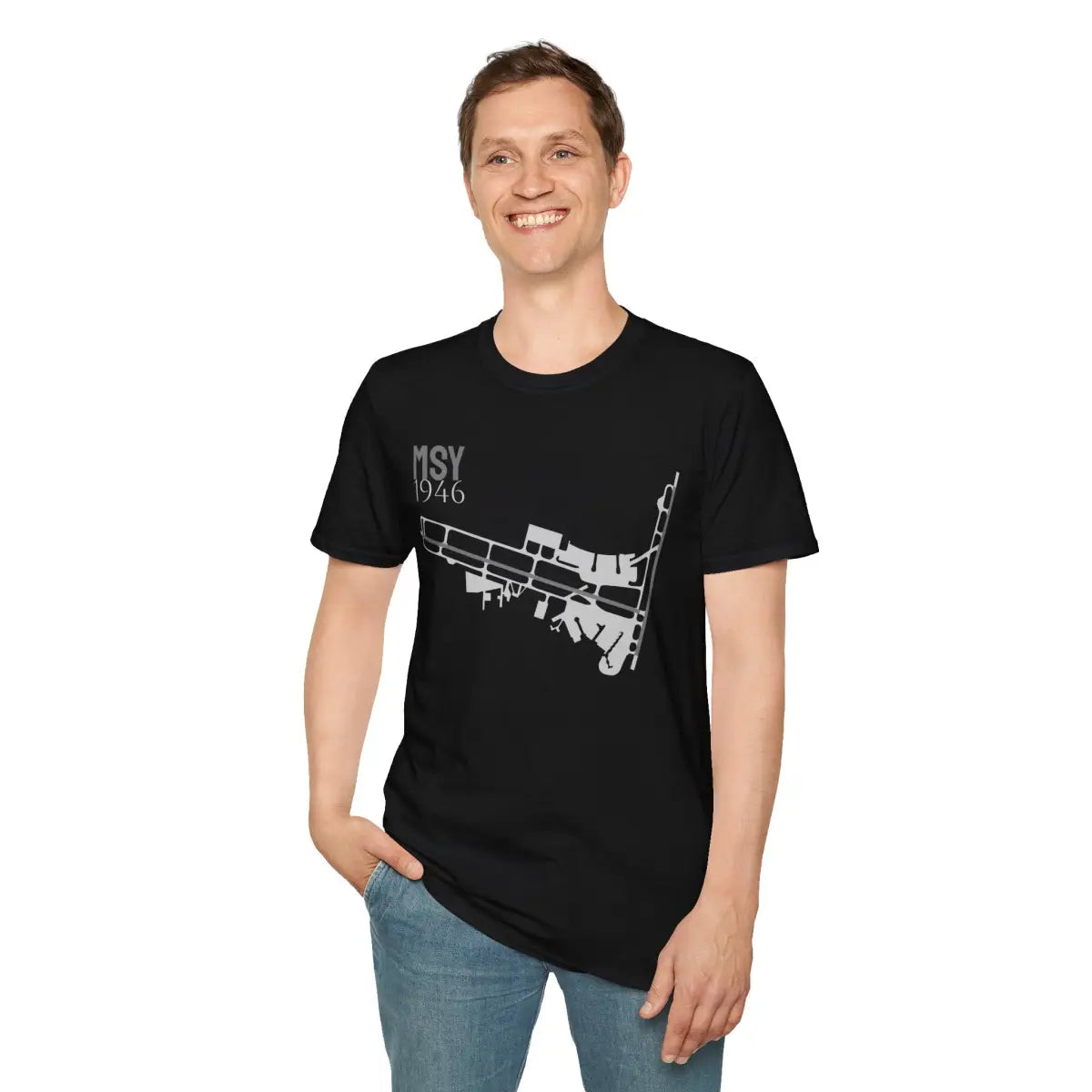 MSY Louis Armstrong New Orleans International - 1946 - Tee - T-Shirt - Gifts for pilots - Aviation apparel