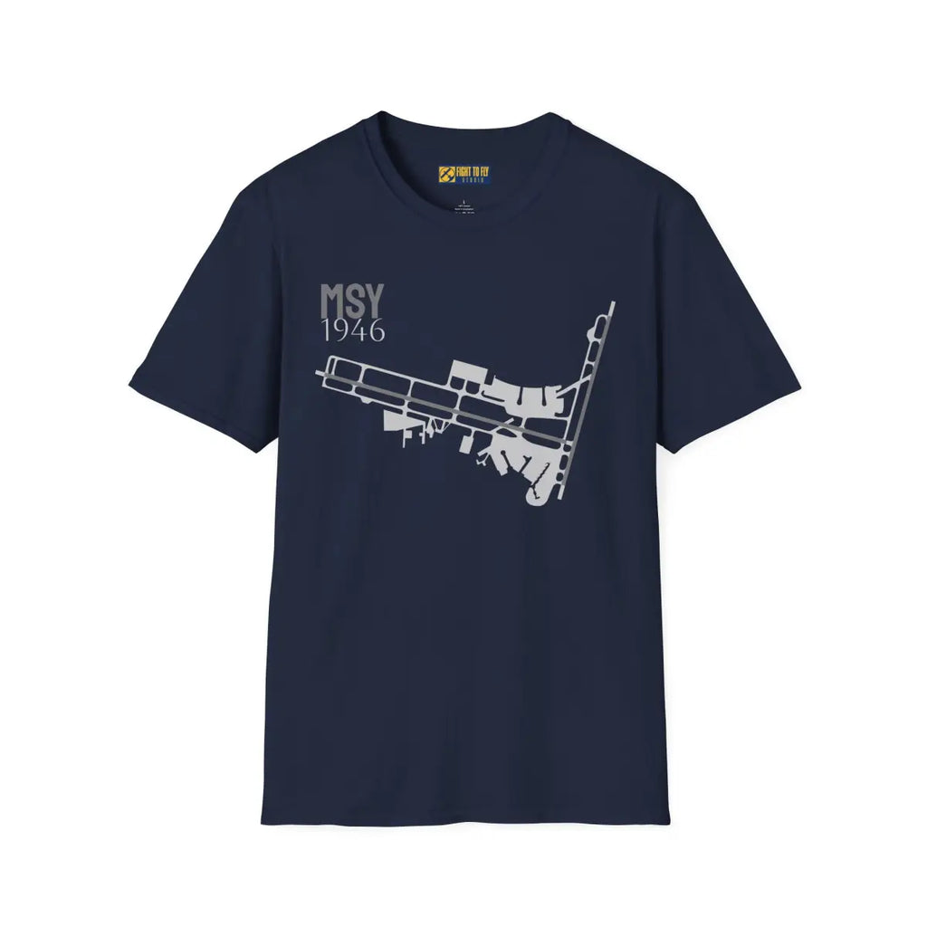 MSY Louis Armstrong New Orleans International - 1946 - Tee - T-Shirt - Gifts for pilots - Aviation apparel