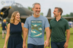 P-51D Mustang Premium Full Graphic T-Shirt - Pilot gifts - WWII warbird t-shirt