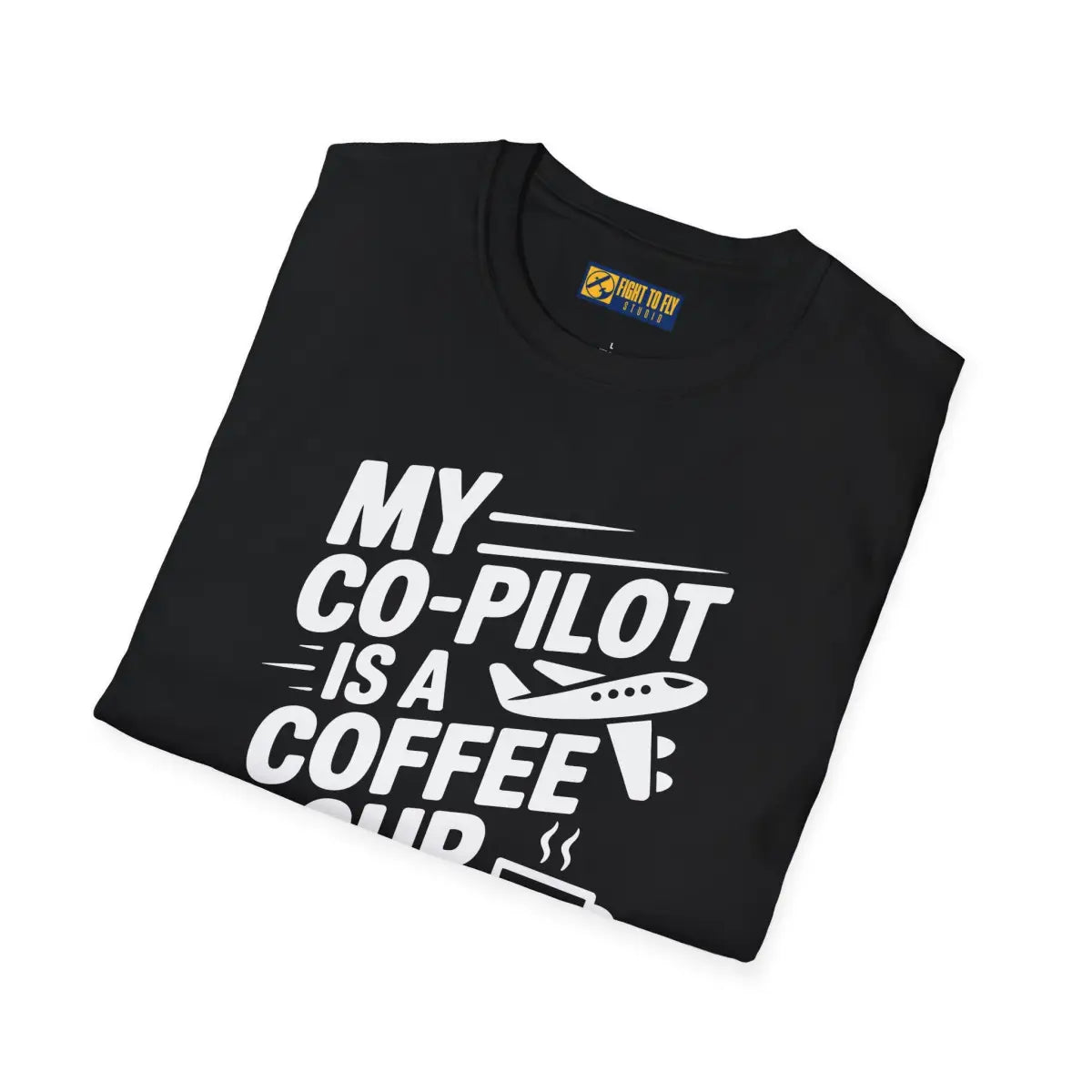My Co-Pilot is Coffee - T-Shirt - Pilot gifts - WWII warbird t-shirt