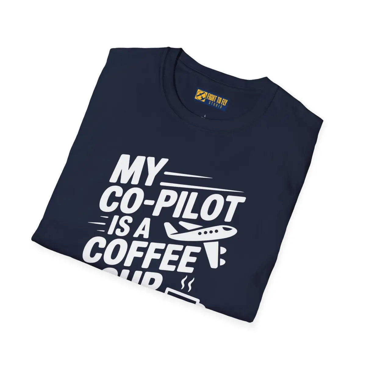 My Co-Pilot is Coffee - T-Shirt - Pilot gifts - WWII warbird t-shirt