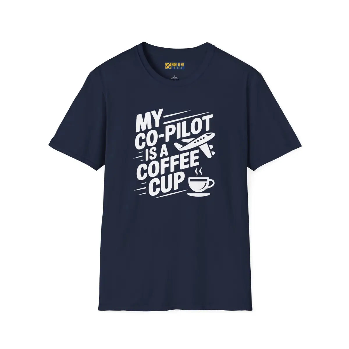 My Co-Pilot is Coffee - T-Shirt - Pilot gifts - WWII warbird t-shirt